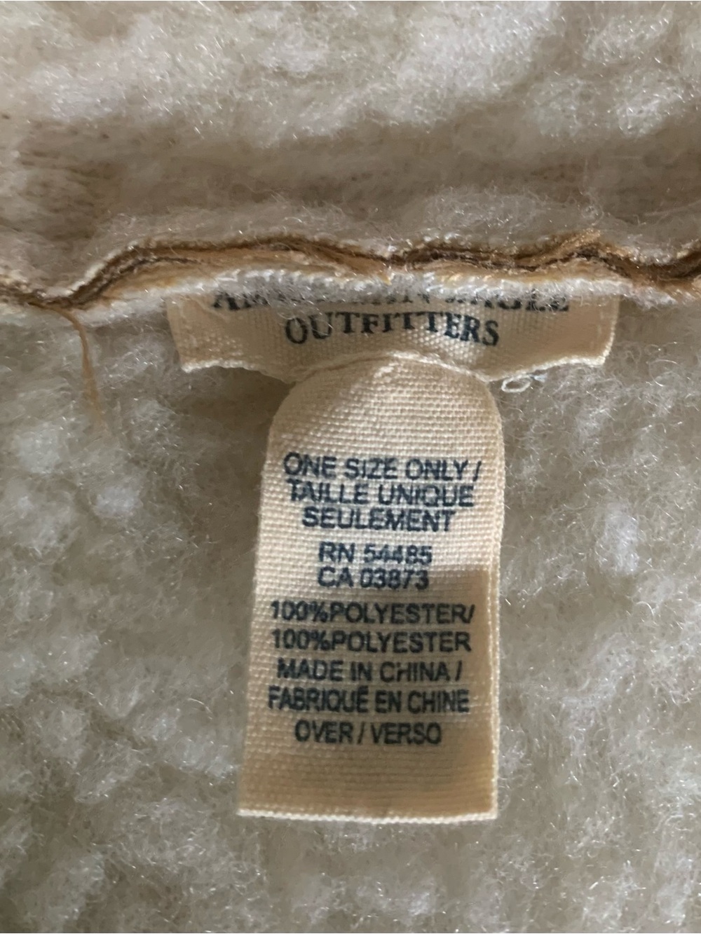 Vintage AE Tan Faux-Suede Bucket Hat with Cream Trim - Picture 8 of 9